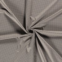 Maille stretch pied de poule bleu gris - Mondial Tissus