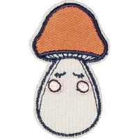 Écusson champignon mignon orange - Mondial Tissus