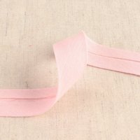 Biais double gaze uni rose clair 27mm - Mondial Tissus