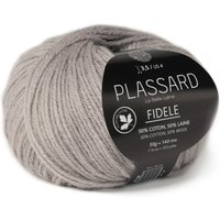 Pelote de fil à tricoter Fidèle gris clair 140 m - Plassard - Plassard - Mondial Tissus