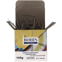 Boite de 800 pièces épingles n°4 100 grs Bohin - Bohin - Mondial Tissus