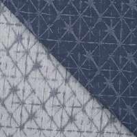 Maille jacquard motif constellation denim bleu - Mondial Tissus
