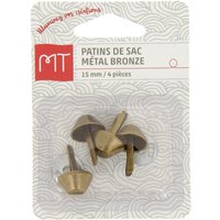 Patin de sac en métal 15 mm set 4 bronze x4 - MT - Mondial Tissus