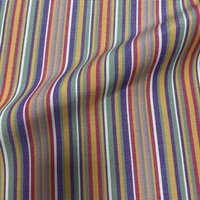Toile outdoor rayures fines multicolores - Mondial Tissus