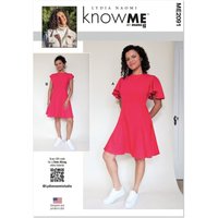 Patron Know Me ME2091Y5 robe à godet ajustée et évasée 46-54 - Know Me - Mondial Tissus