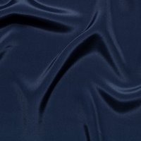 Tissu crêpe de soie bleu marine uni fait en Italie - Mondial Tissus