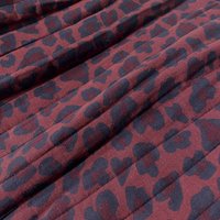 Coupon 2m matelassé coton léopard bordeaux - Promod Couture - Promod Couture - Mondial Tissus