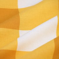 Tissu percale Vichy grande largeur ocre - MT - Mondial Tissus