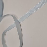 Ruban souple polyester strié 10mm bleu layette - Mondial Tissus