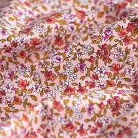 Tissu Cretonne Léonie rose - Mondial Tissus