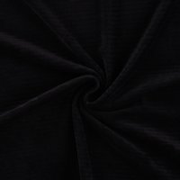 Maille velours unie noire - Mondial Tissus