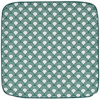 Housse de coussin Ibiza imprimé éventails minimalistes vert 40x40 cm - Linder - Mondial Tissus