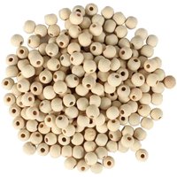 Perles en bois brut rondes 0,8cm 200 pièces - Mondial Tissus