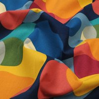 Tissu cretonne Sixties multicolore - Mondial Tissus