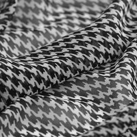 Tissu mousseline polyester recyclé pied de coq - Mondial Tissus