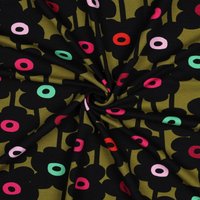 Tissu molleton sweat Daisychain kaki - Nerida Hansen - Nerida Hansen - Mondial Tissus