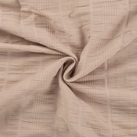 Tissu coton effet froissé imprimé bandes fantaisies beige foncé - Mondial Tissus
