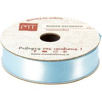 Bobine ruban satin bleu ciel 6m X 13 mm - MT - Mondial Tissus