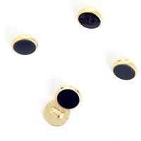 Boutons à queue bleu marine contour doré 11 mm - MT - Mondial Tissus