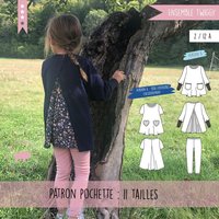 Patron pochette enfant ensemble tunique et legging Twiggy du 2 au 12 ans - Super Bison - Super Bison - Mondial Tissus