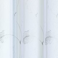 Voilage feuille brodé gris - 300 cm - Mondial Tissus