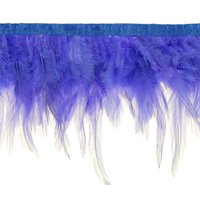Galon plumes longues bleu - Mondial Tissus