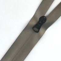 Fermeture à glissière étanche effet satiné gris taupe au mètre - Mondial Tissus