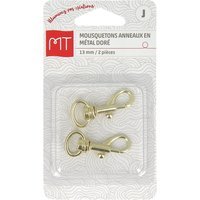 Mousquetons or finition anneau 13 mm - MT - Mondial Tissus