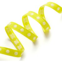 Galon jaune pois blancs brodé 10 mm - Frou Frou - Mondial Tissus