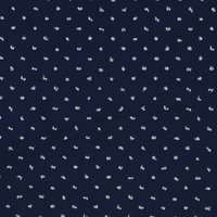 Tissu voile de coton plumetis bicolore bleu marine et écru - Mondial Tissus