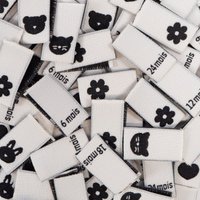 Étiquettes tailles tissées bébé 3mois -24 mois x15 - IKATEE - Mondial Tissus