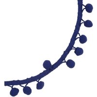 Galon pompons bleu royal 1 cm - MT - Mondial Tissus