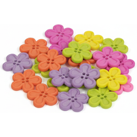 Sachet boutons fantaisie fleurs multicolores - Récréatys - Mondial Tissus