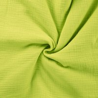 Tissu double gaze uni jaune fluo - Mondial Tissus