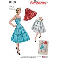Patron Simplicity S8456.R5 - Robe Jupe Vintage 42 - 50 - Simplicity - Mondial Tissus