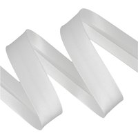 Biais satin polyester 20mm(10+10) blanc - MT - Mondial Tissus