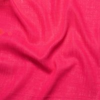 Toile légère viscose lin rose framboise - Mondial Tissus