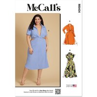 Patron Mc Call's 8404W2 - Robe chemisier nouée 48-56 - McCall's - Mondial Tissus