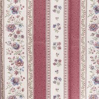 Cretonne enduite beaucaire rayures bordeaux - Mondial Tissus