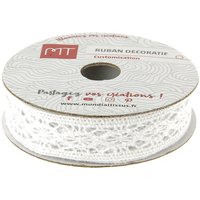 Bobine ruban dentelle écru 3m X 14 mm - MT - Mondial Tissus