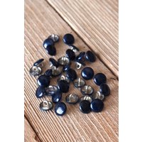 Lot de 5 boutons shiny bleu atlantique 10 mm - Eglantine et Zoé - Mondial Tissus