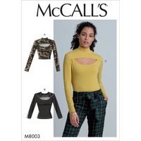 Patron Mc Call's 8003E5 - Top maille avec ouverture poitrine du 42-50 - McCall's - Mondial Tissus