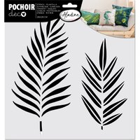 Pochoir textile feuilles tropicales 28x28 - Aladine - Mondial Tissus