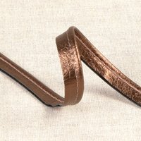 Passepoil simili-cuir lézardé marron 10mm - Mondial Tissus