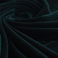 Tissu Velours maille uni brillant vert foncé - MT - Mondial Tissus