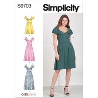 Patron Simplicity S9703.P5 - Robe 40 - 48 - Simplicity - Mondial Tissus