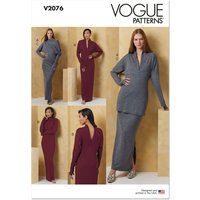 Patron Vogue V2076B5 Femme Haut et robe détente 36 au 44 - Vogue - Mondial Tissus