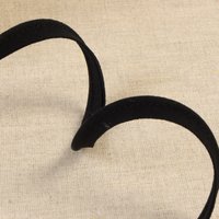 Passepoil suédine noir 10mm - Mondial Tissus