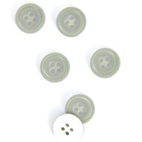Boutons gris clair et blancs 14 mm - MT - Mondial Tissus