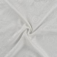 Tissu jacquard léger imprimé cercle relief blanc - Mondial Tissus